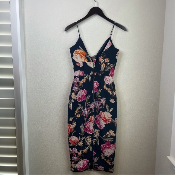 NICHOLAS Lucile Floral Corset Bra Dress - Navy - Picture 12 of 15